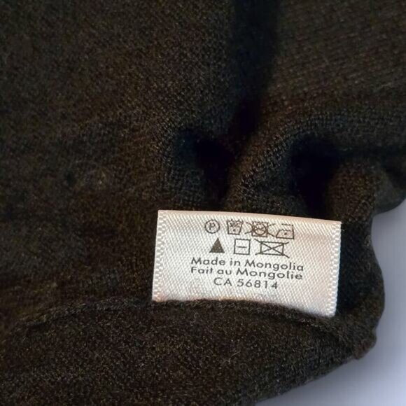 Black Goat Cashmere | Cashmere Silk Blend Long Sleeve Black Dress - Size Large - Picture 6 of 9